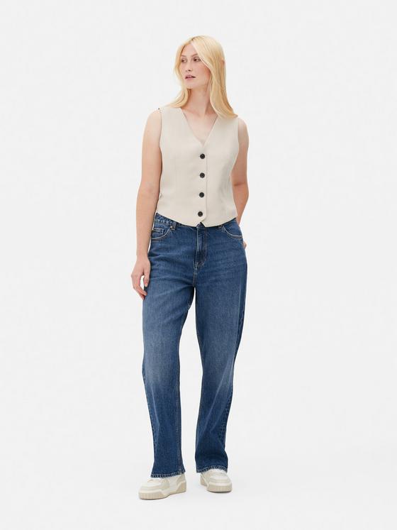 Straight Leg Denim Jeans