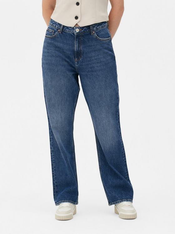 Straight Leg Denim Jeans