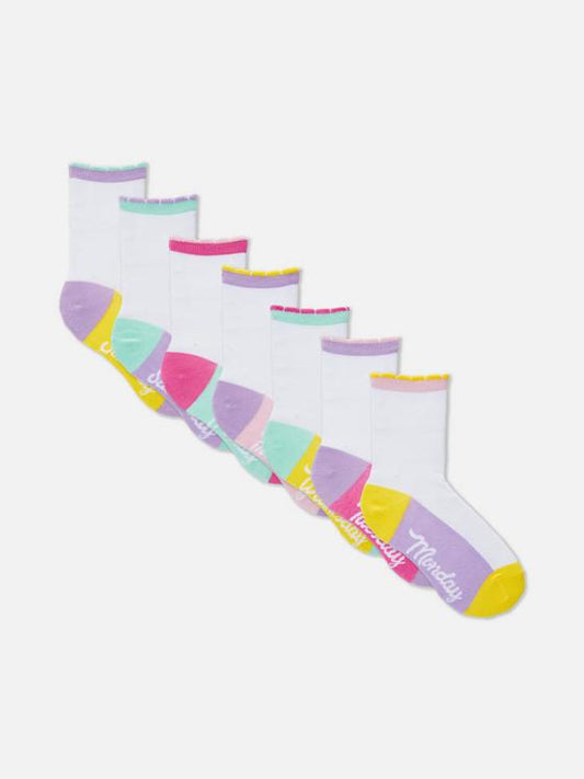 7pk Days of the Week Ankle Socks