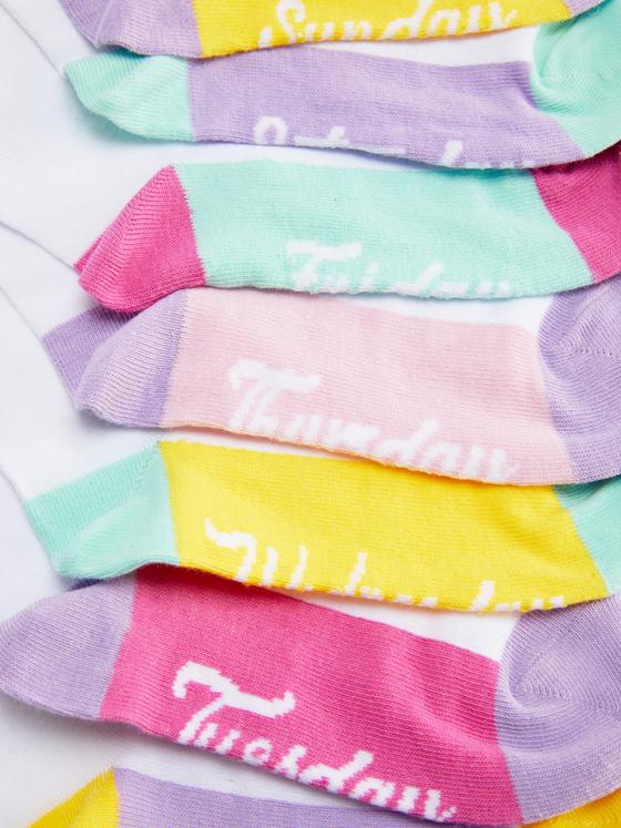 7pk Days of the Week Ankle Socks