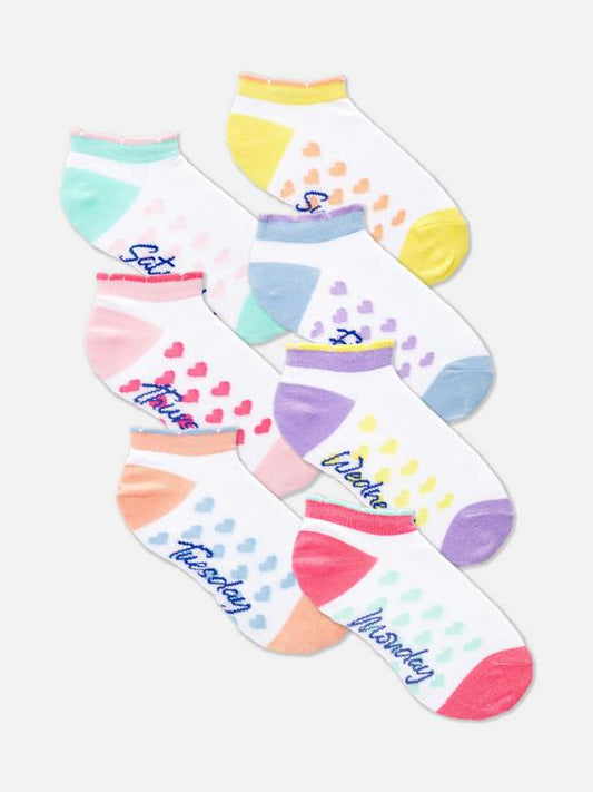 7pk Days of the Week Trainer Socks
