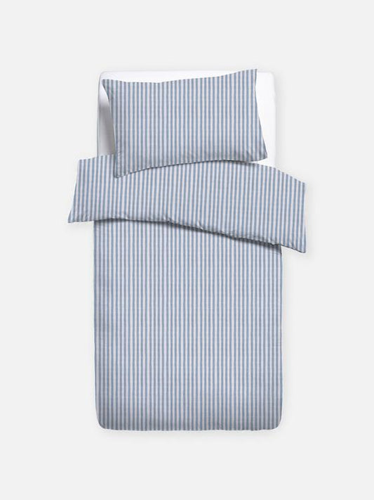 Seersucker Stripe Single Duvet Cover Set