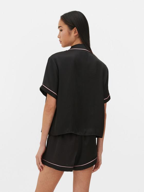 Satin Nightshirt and Shorts Pyjama Set