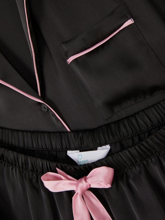 Satin Nightshirt and Shorts Pyjama Set