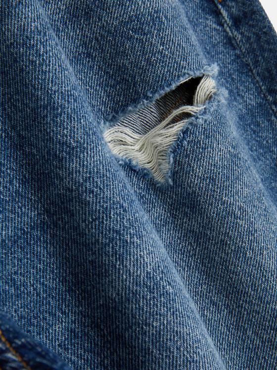 Ripped Denim Mom Jeans