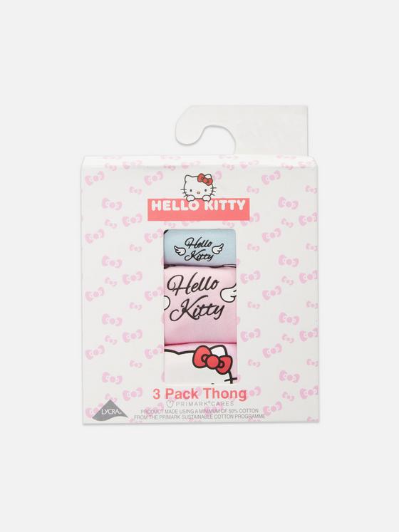 3pk Hello Kitty Graphic Thongs