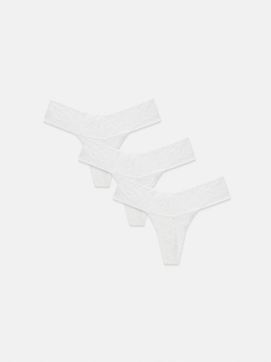 3pk Lace Bandeau Thongs