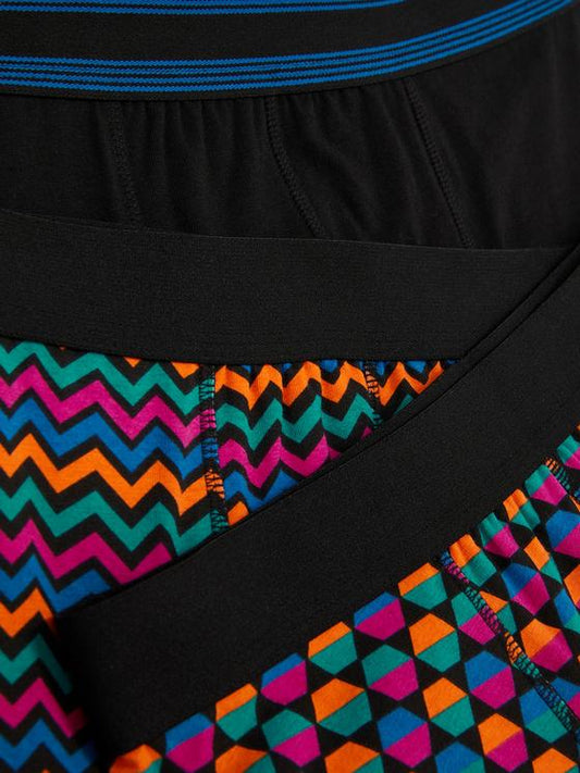3pk Geometric Fashion Trunks