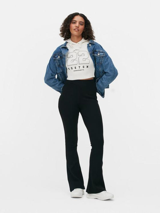 Co-Ord Ribbed Flared Leggings