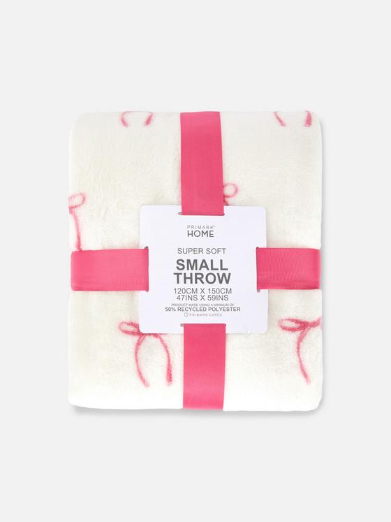 Small Bow Print Throw