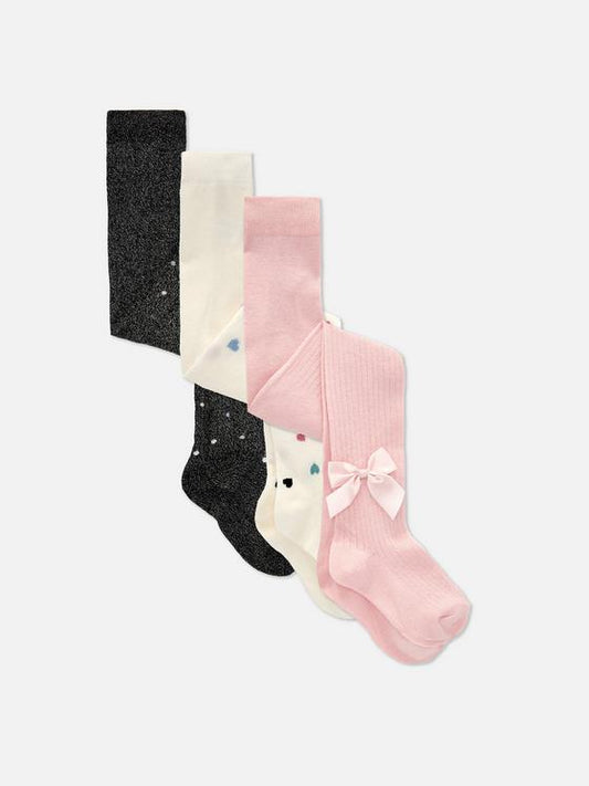 3pk Mixed Fashion Tights