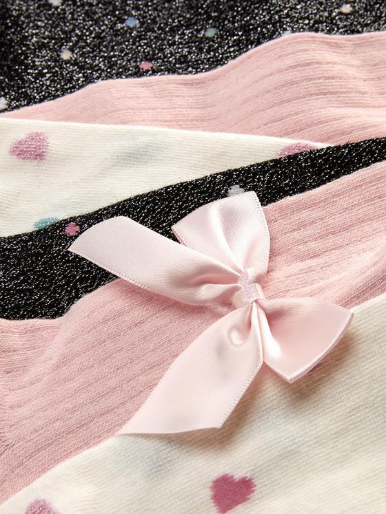 3pk Mixed Fashion Tights