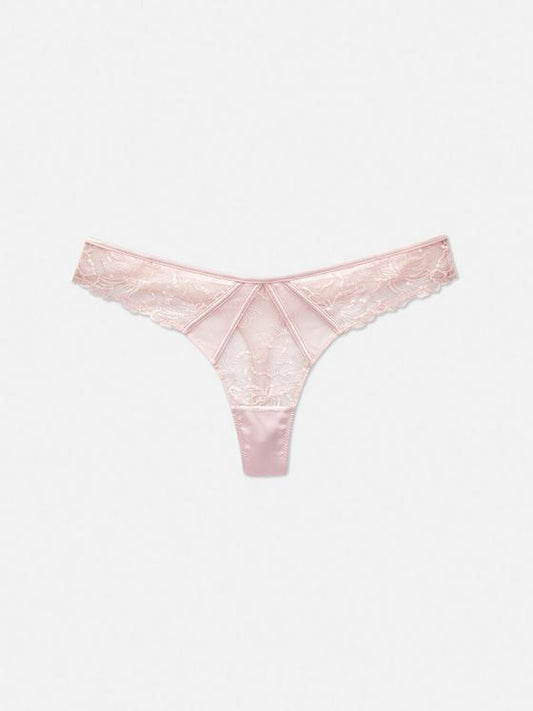 Lace Panel Brazilian Thong