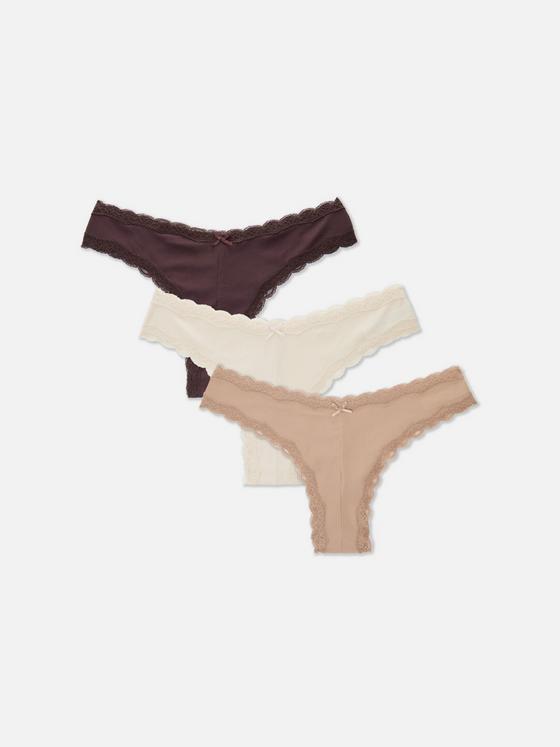 3pk Ribbed Brazilian Briefs