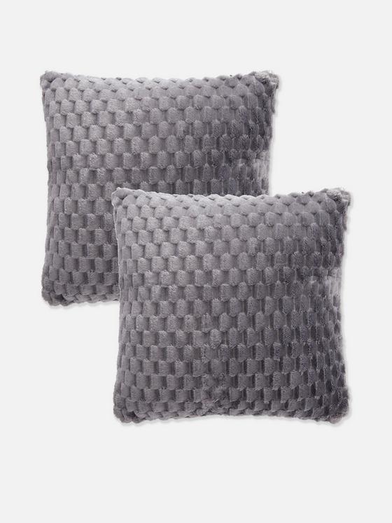 2pk Honeycomb Texture Cushions