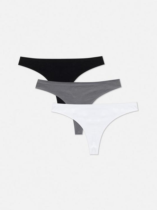 3pk Invisible Thong Briefs