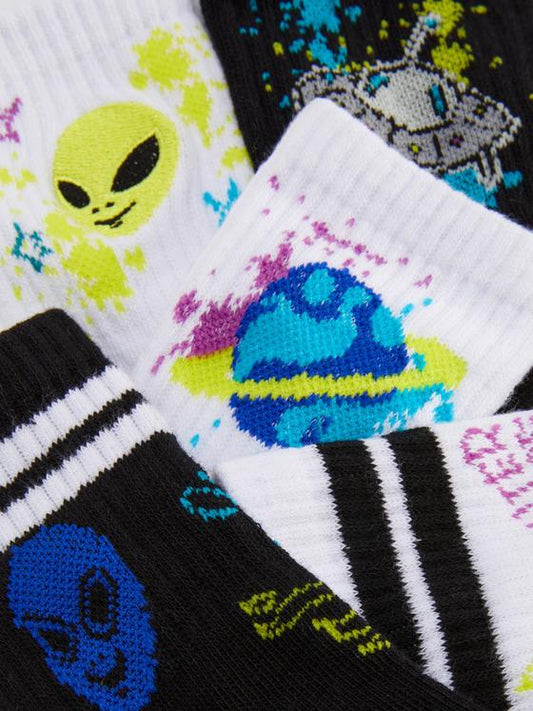 5pk Alien Ankle Socks