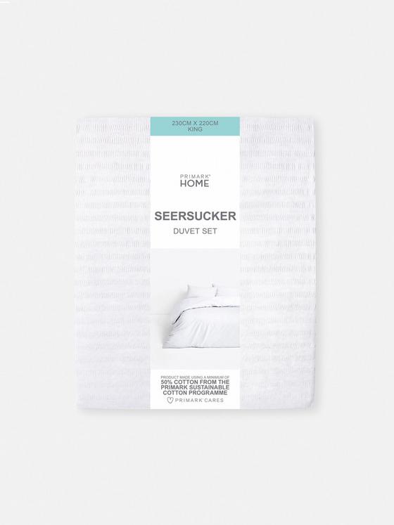 Seersucker King Size Duvet Set