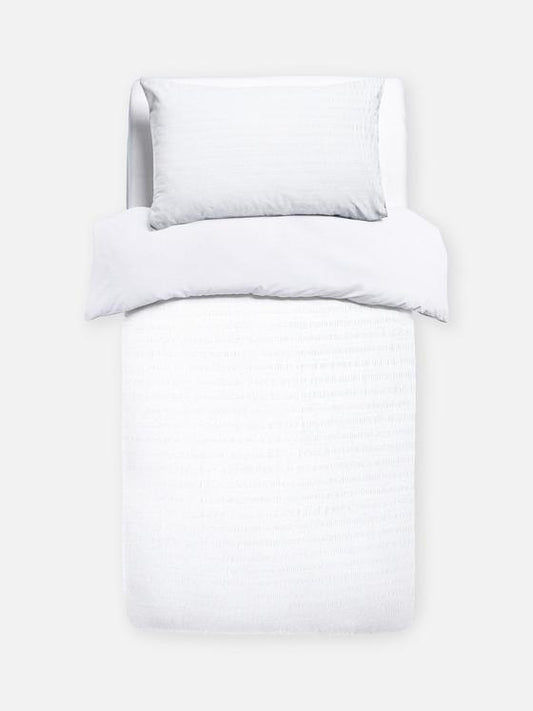 Seersucker Single Duvet Cover Set