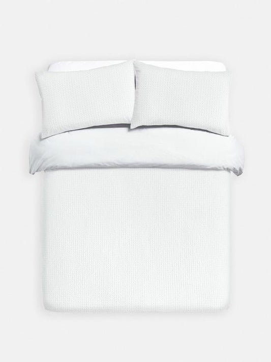 Waffle Texture King Duvet Cover