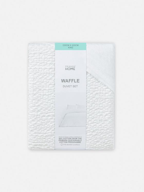 Waffle Texture King Duvet Cover