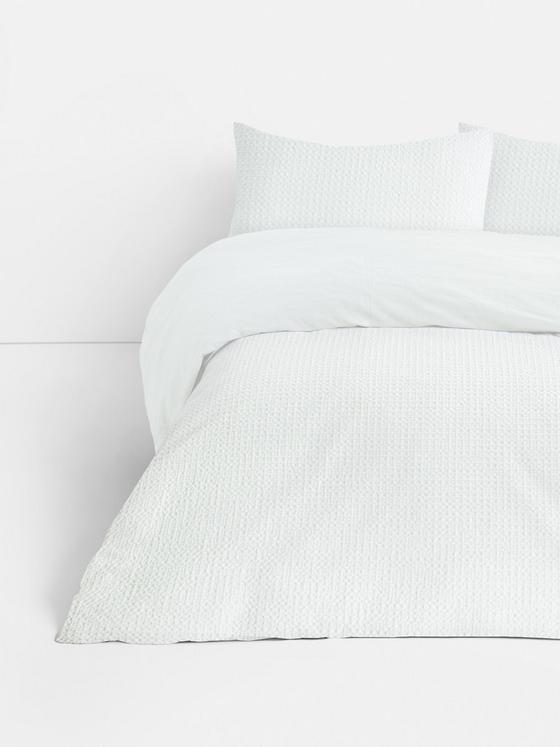 Waffle Super King Duvet Cover Set