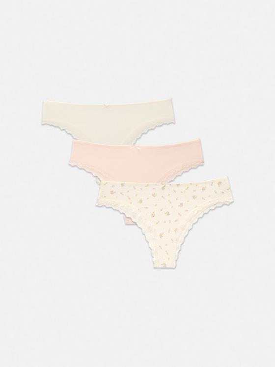 3pk Patterned Brazilian Briefs