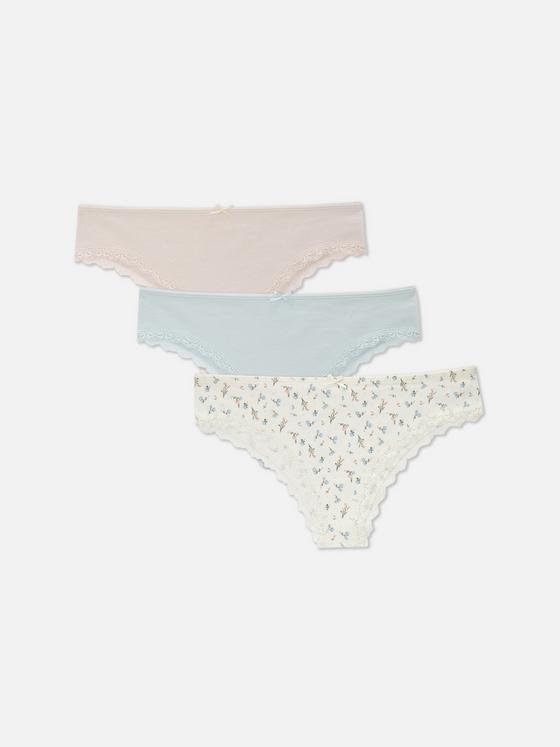 3pk Patterned Brazilian Briefs