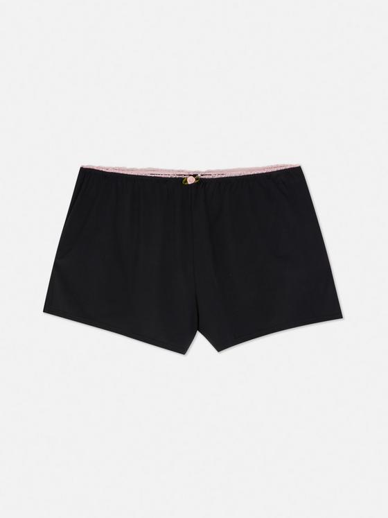 Lace Trim Pyjama Shorts