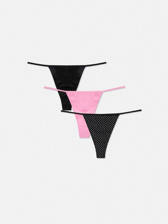 3pk String Thongs