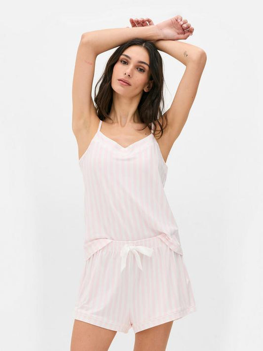 The Edit Striped Pyjama Shorty Set