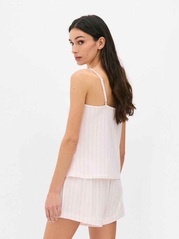 The Edit Striped Pyjama Shorty Set