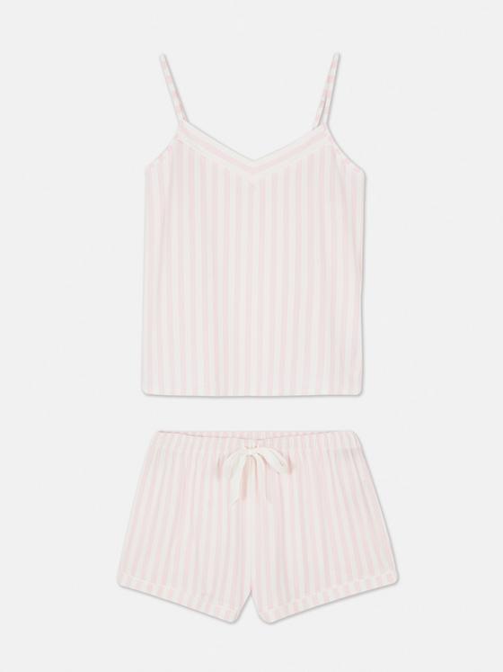 The Edit Striped Pyjama Shorty Set
