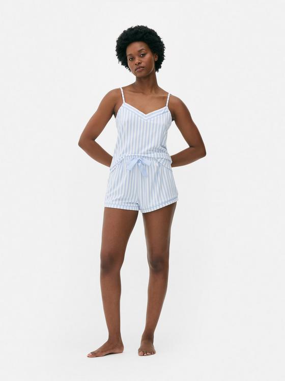 The Edit Striped Pyjama Shorty Set