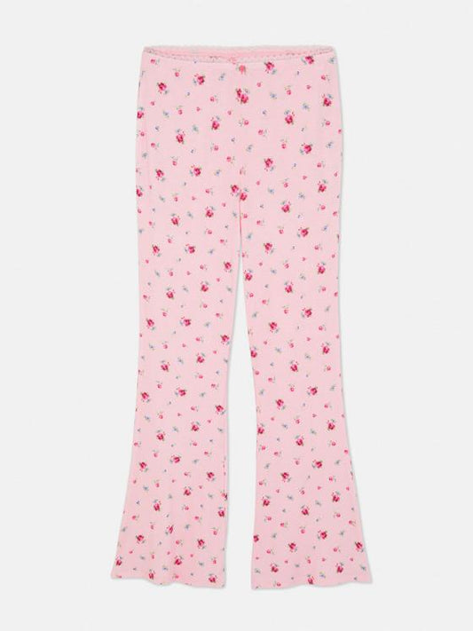 Floral Rib Pyjama Bottoms