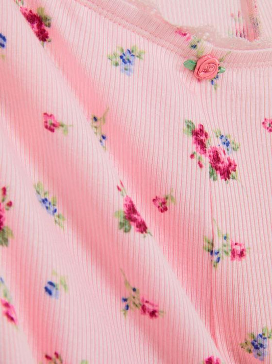 Floral Rib Pyjama Bottoms