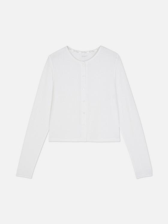 Pointelle Long Sleeve Pyjama Top