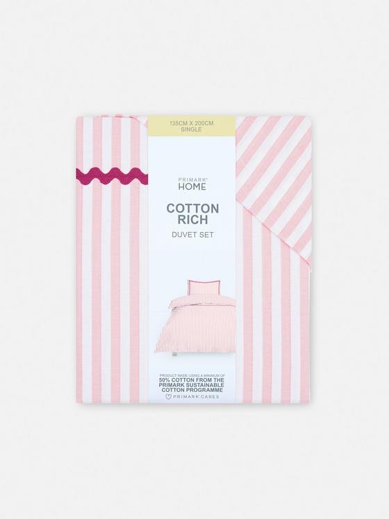 Striped Single Duvet Cover Set