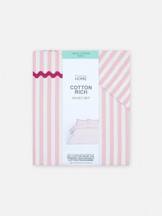 Striped King Duvet Cover Set