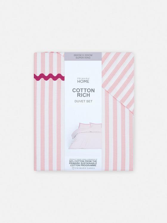 Striped Super King Duvet Cover Set