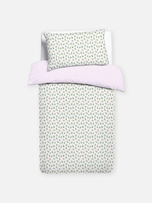 Double-Sided Tulip Single Duvet Cover Set