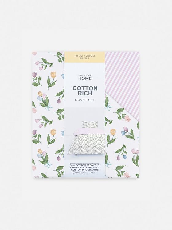 Double-Sided Tulip Single Duvet Cover Set
