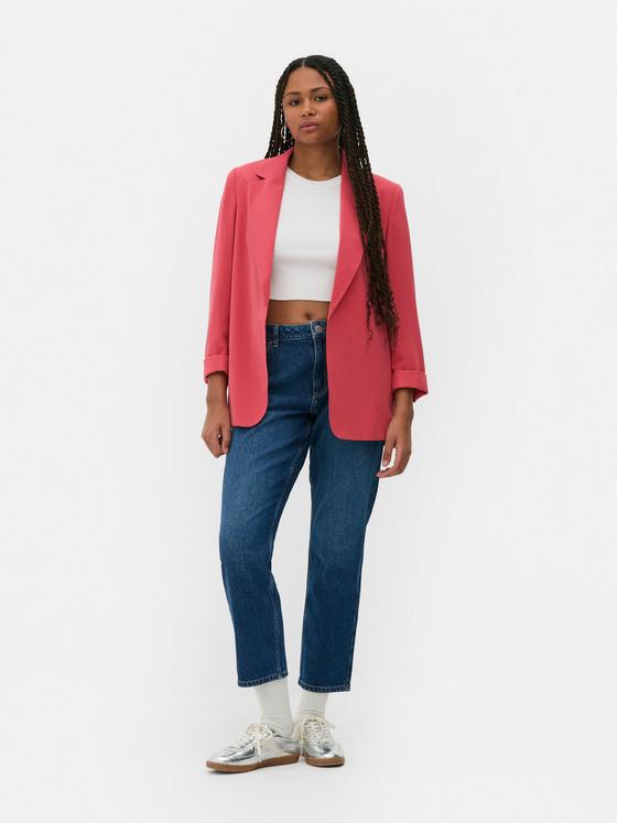 Oversized Straight-Cut Blazer