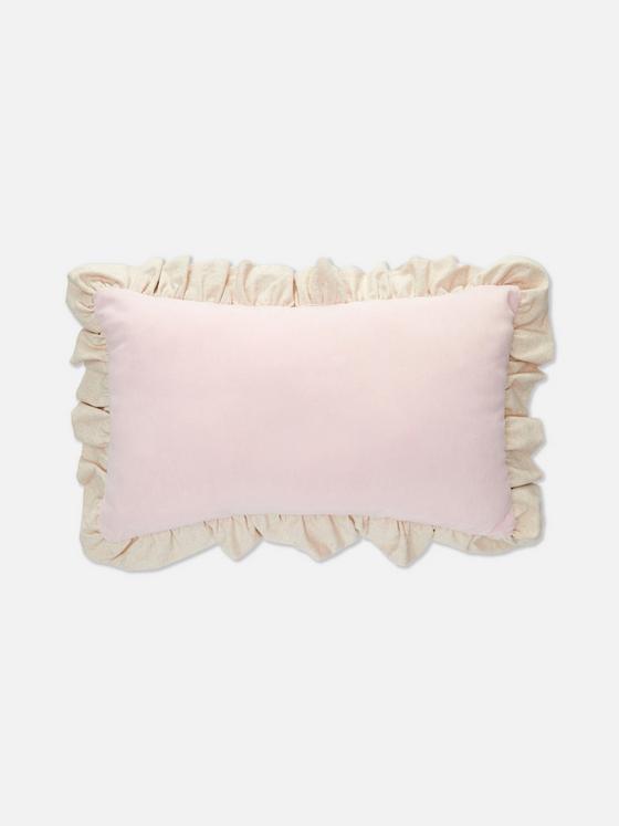 Velvet Frill Oblong Cushion