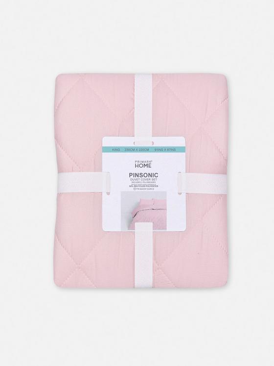 Diamond Textured King Size Duvet Cover Set
