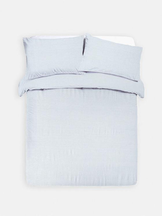 Stripe Seersucker Double Duvet Cover Set