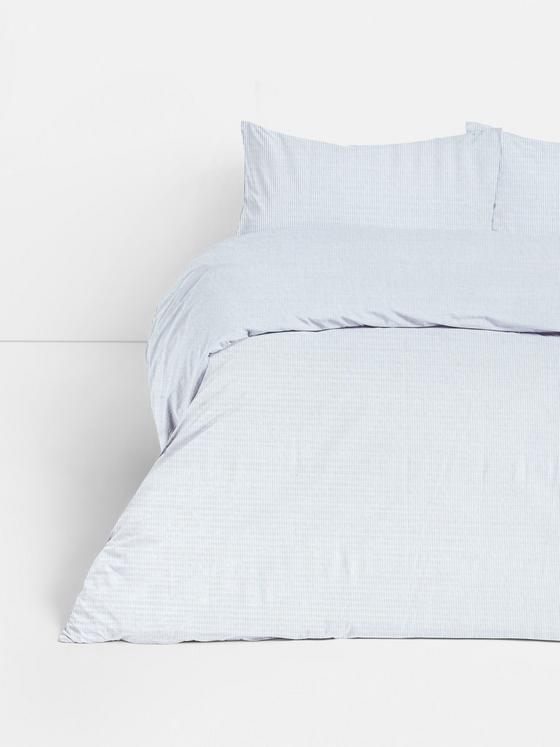 Stripe Seersucker Super King Duvet Set