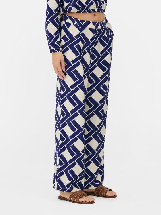 Abstract Wide Leg Trousers