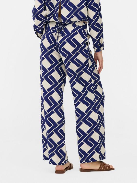 Abstract Wide Leg Trousers