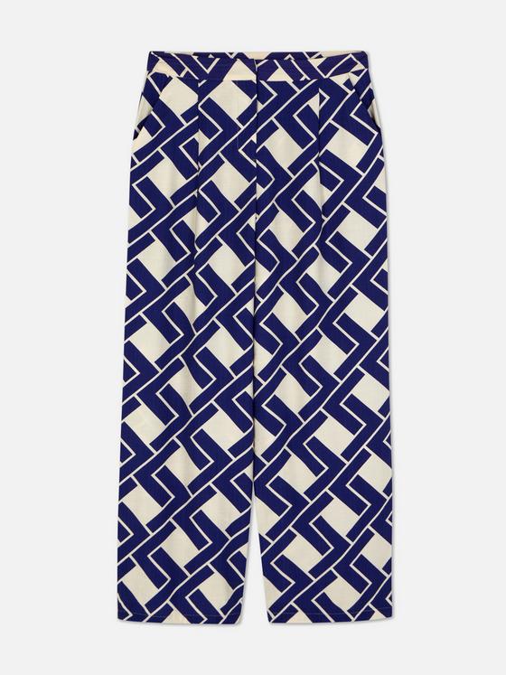 Abstract Wide Leg Trousers